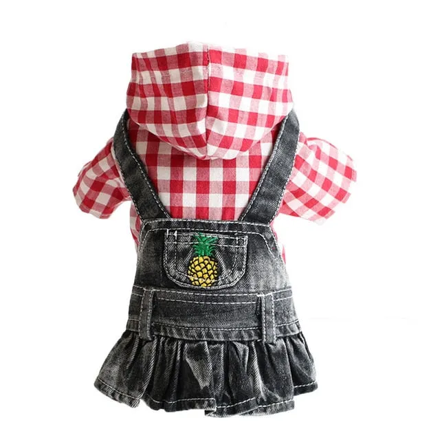 Pet Clothes Dog Denim Jeans Jacket Coat Classic Hoodies