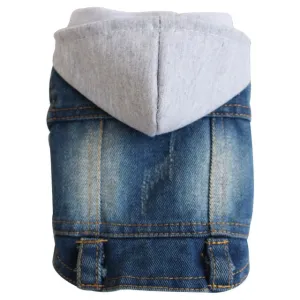 Pet Clothes Dog Denim Jeans Jacket Coat Classic Hoodies