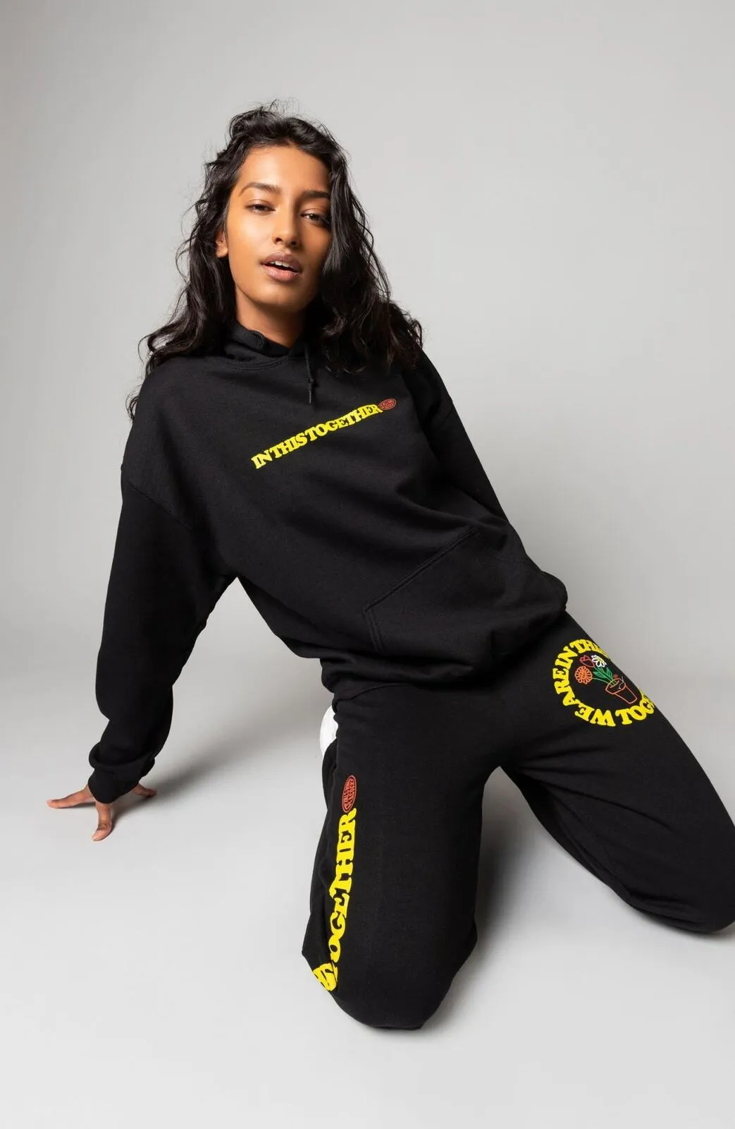 Petals and Peacocks Pull On  In This Together Joggers Sweatpants with Pockets