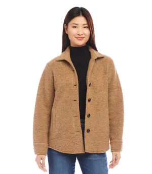 Petite Size Brushed Shirt Jacket