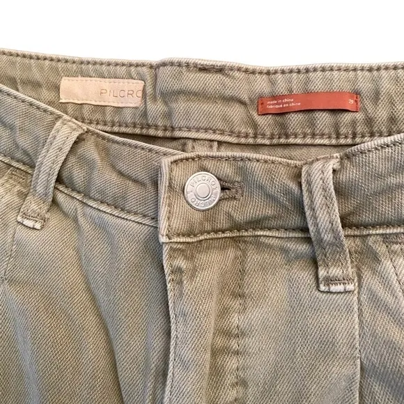 Pilcro and the Letter Press The Breaker Relaxed Jeans in Moss Green