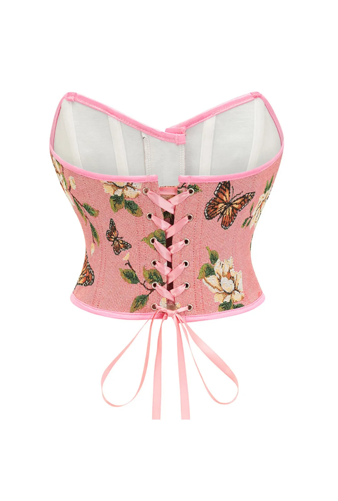 Pink Floral Renaissance Bustier