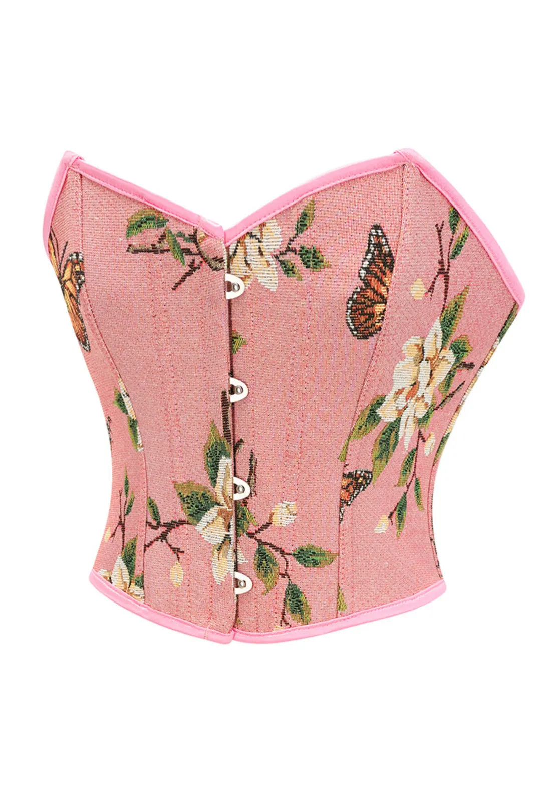 Pink Floral Renaissance Bustier