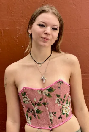 Pink Floral Renaissance Bustier
