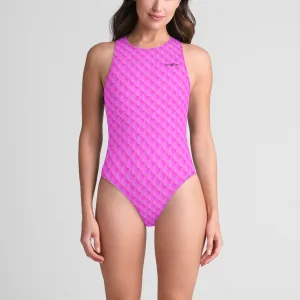 Pink Mermaid One-Piece Zip-back Swimsuit UPF 50 