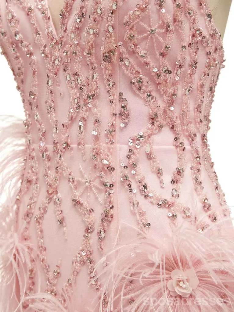 Pink Sheath paghetti Straps Short Prom Homecoming Dresses,Short Prom Dresses,CM961
