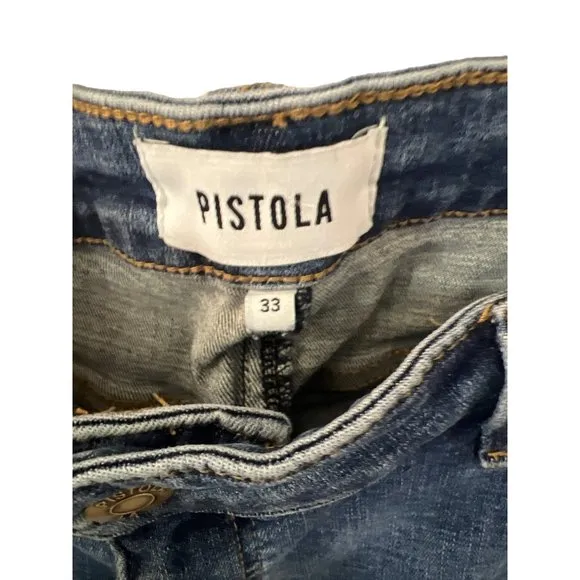 Pistola Arielle Skinny Distressed Blue Denim Jean Size 33