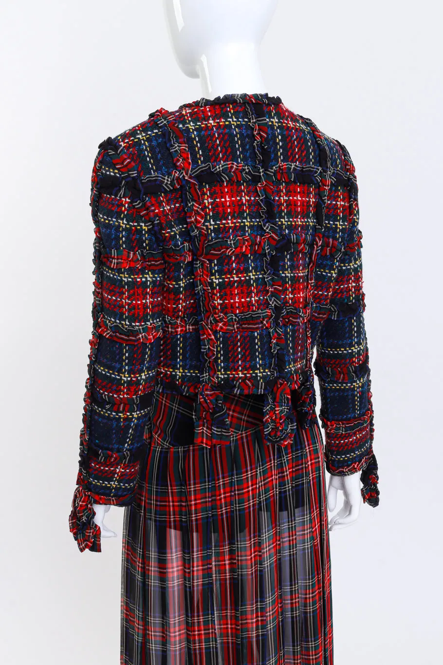Plaid & Ruffle Deconstructed Skirt Set