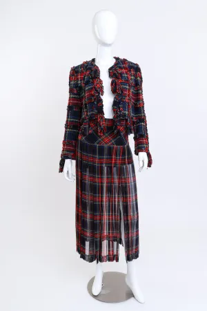 Plaid & Ruffle Deconstructed Skirt Set