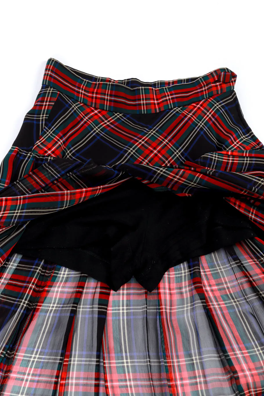 Plaid & Ruffle Deconstructed Skirt Set