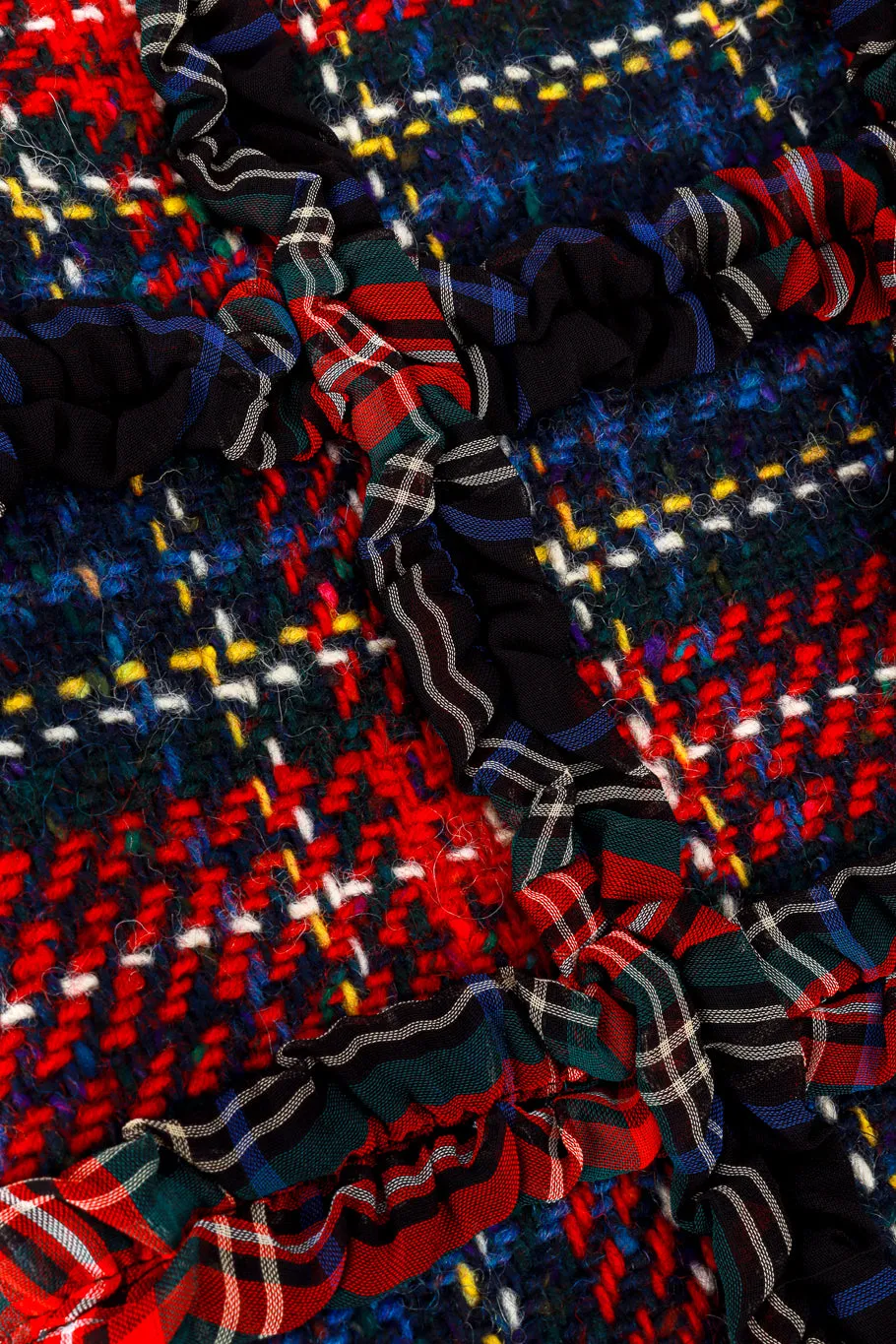 Plaid & Ruffle Deconstructed Skirt Set