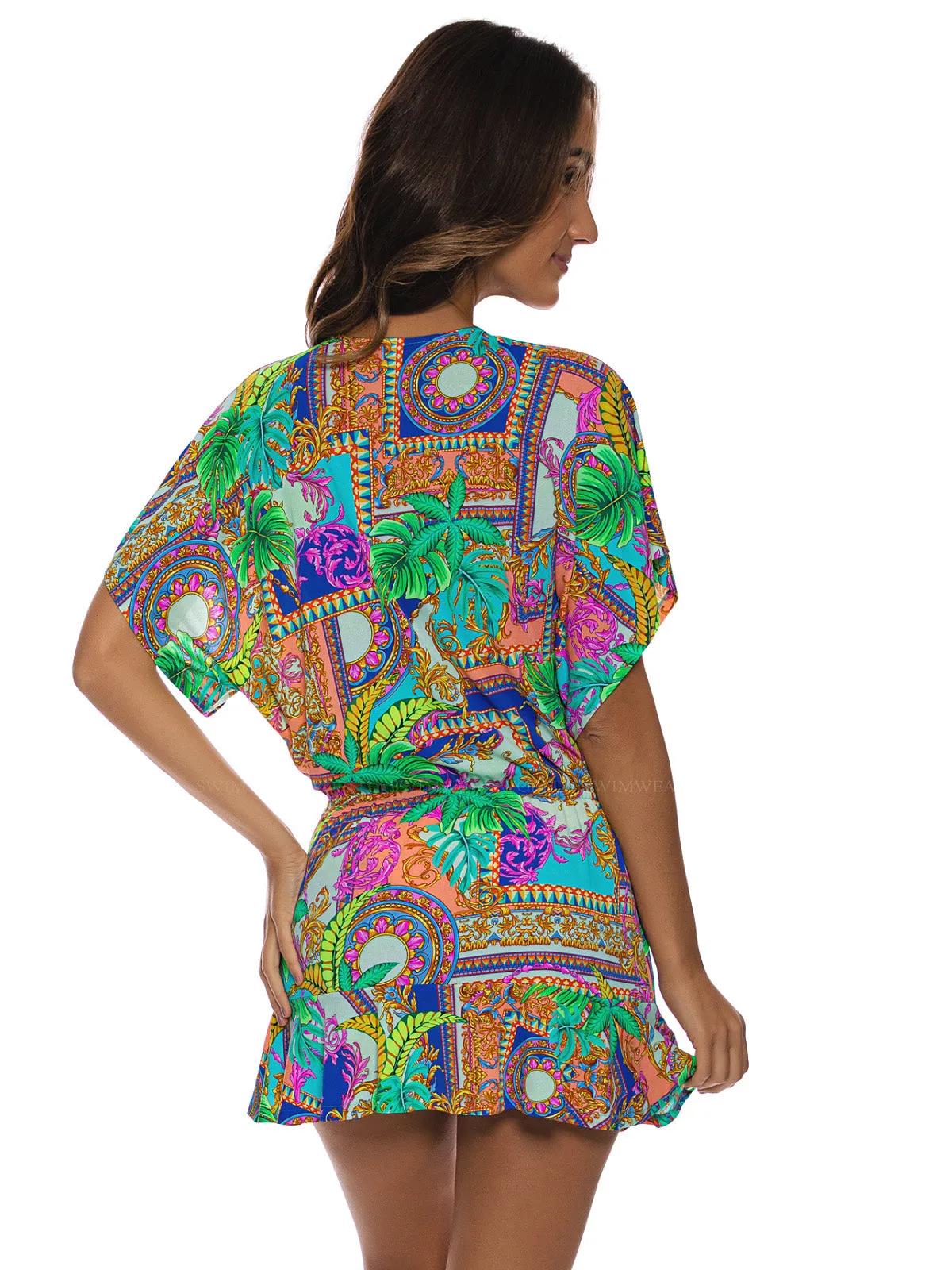 Playera V Neck Ruffle Dress ::RET