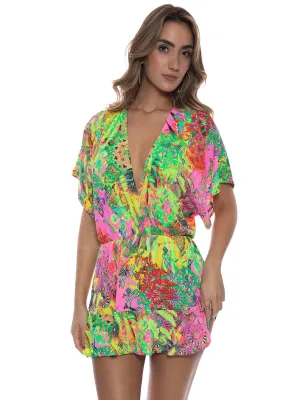 Playera V Neck Ruffle Dress