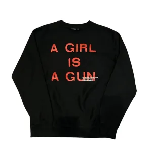 Pleasures A Girl is a Gun Crewneck Black Red