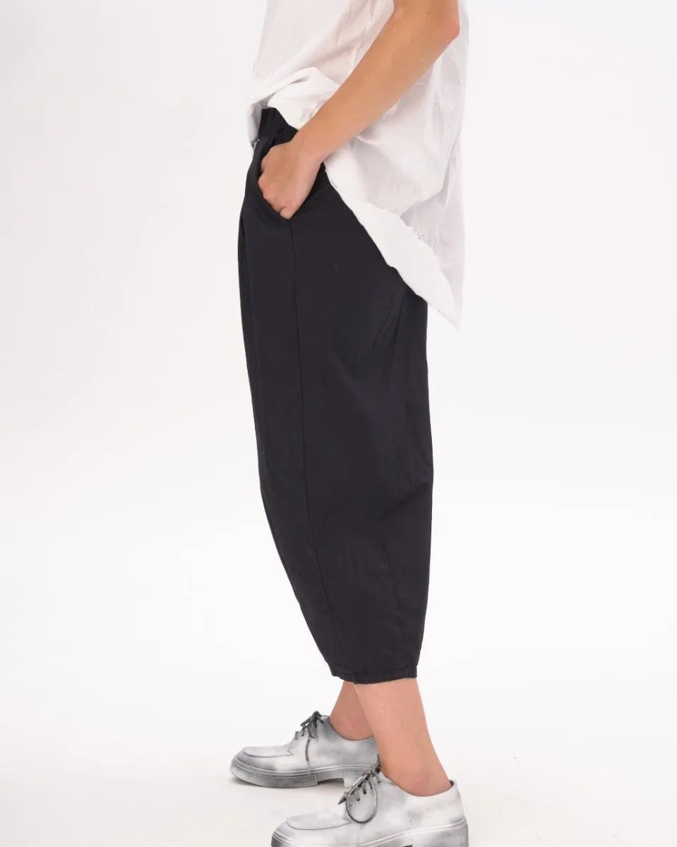 Pleated Elastic Organic Cotton Shorts