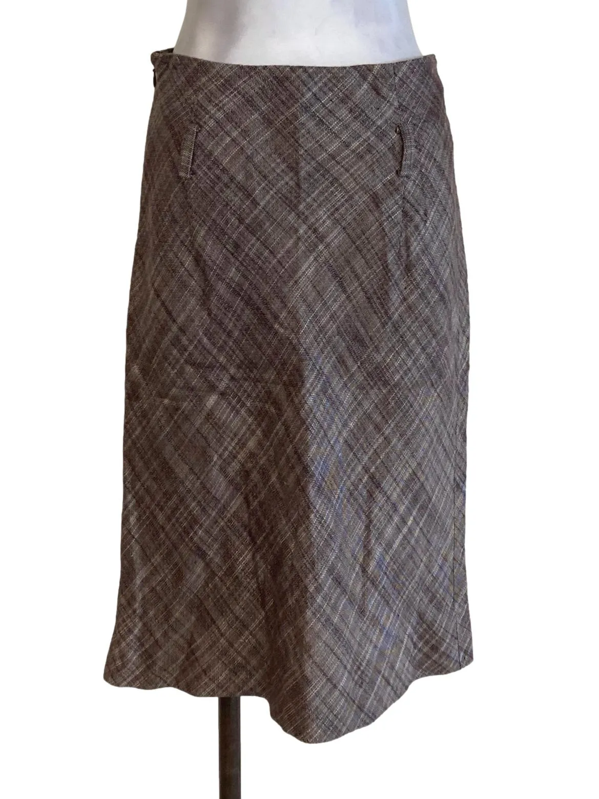 Plum Twill Skirt