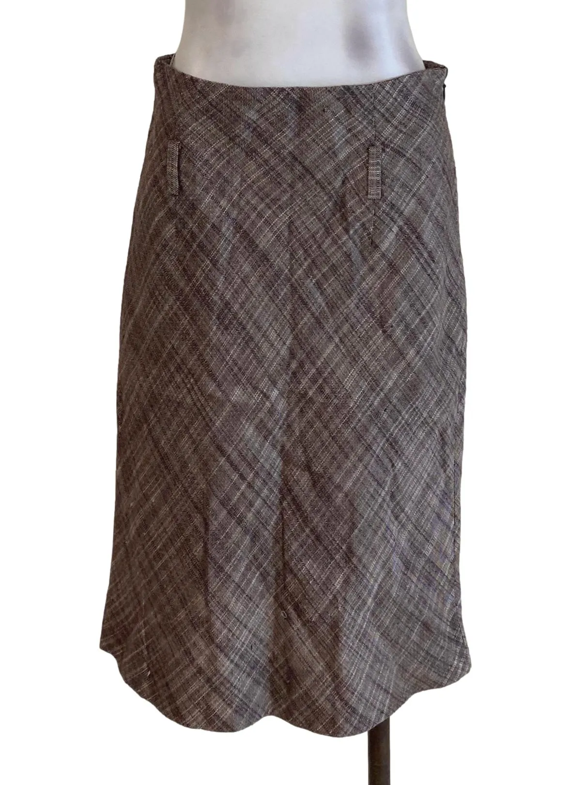 Plum Twill Skirt
