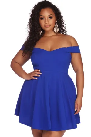 Plus Charming Stylish Sweetheart Skater Dress