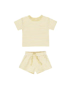 Pocket Tee   Short Set I Yellow