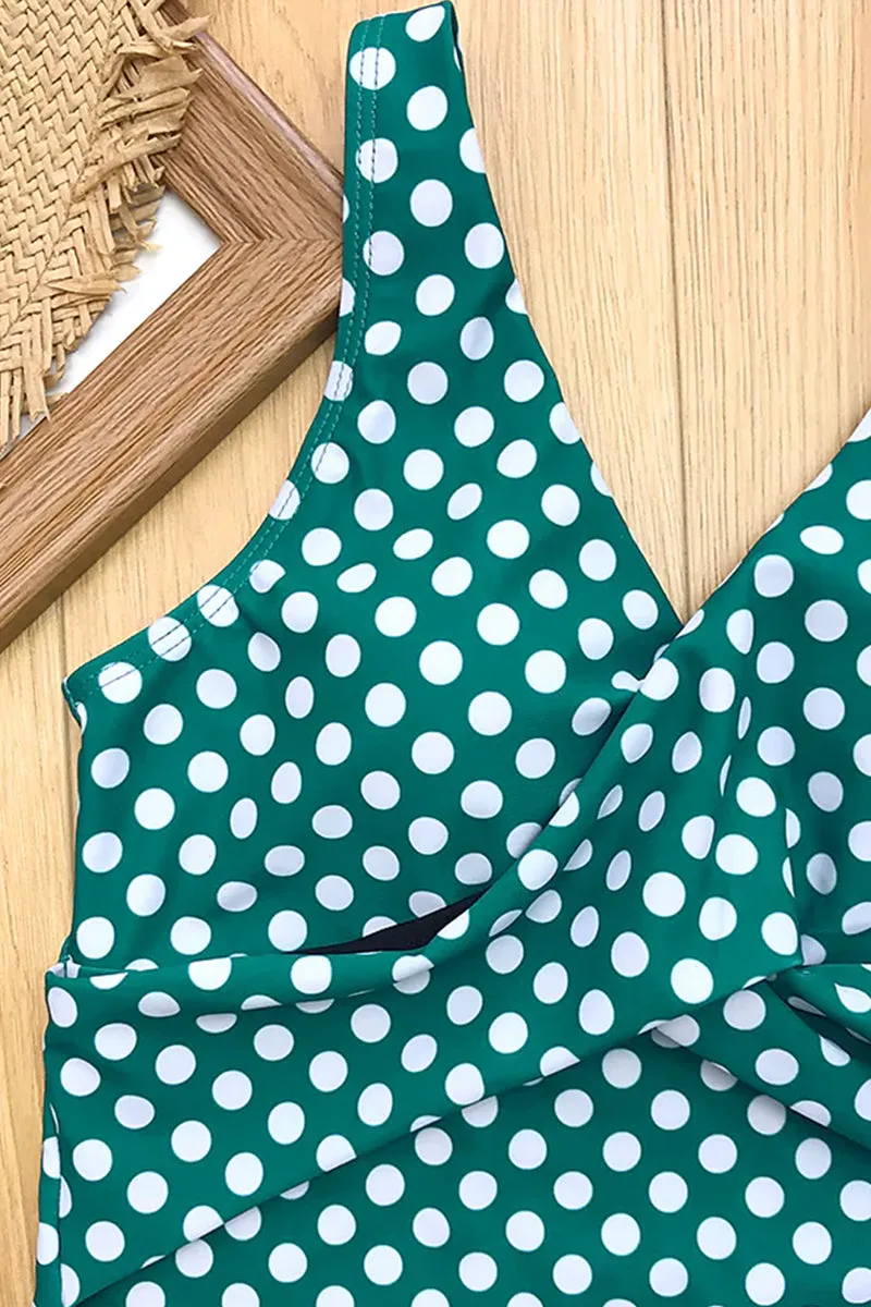 Polka Dot Push Up Tankini
