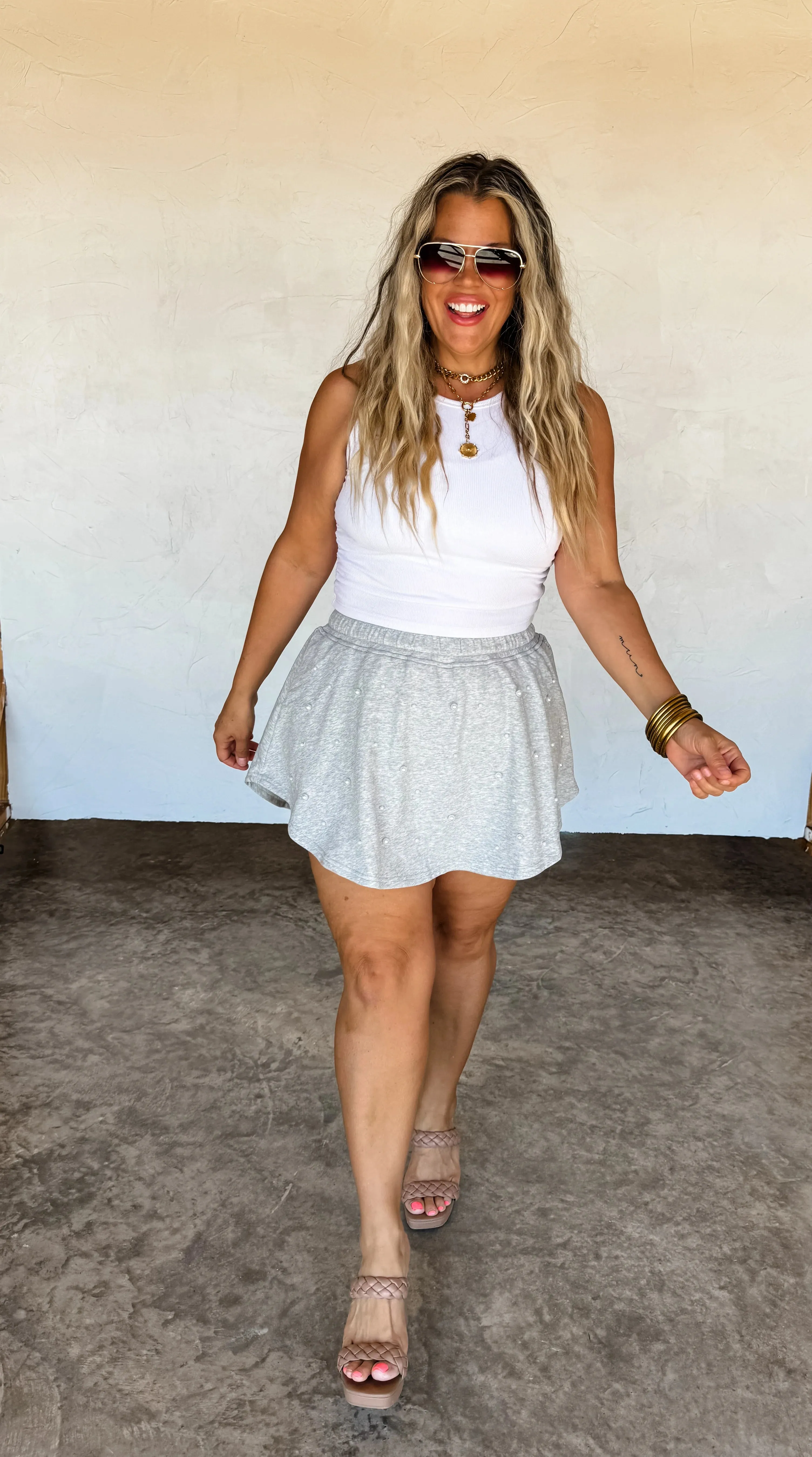 PRE-ORDER: PRETTY IN PEARLS SKORT