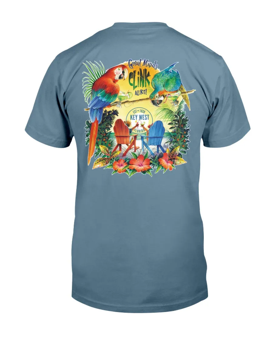 Premium Ringspun Great Minds Clink Alike in Key West Florida T-Shirt