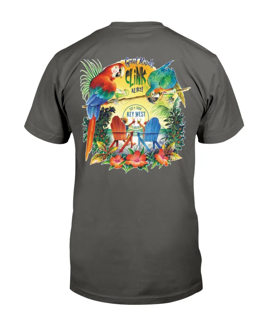 Premium Ringspun Great Minds Clink Alike in Key West Florida T-Shirt