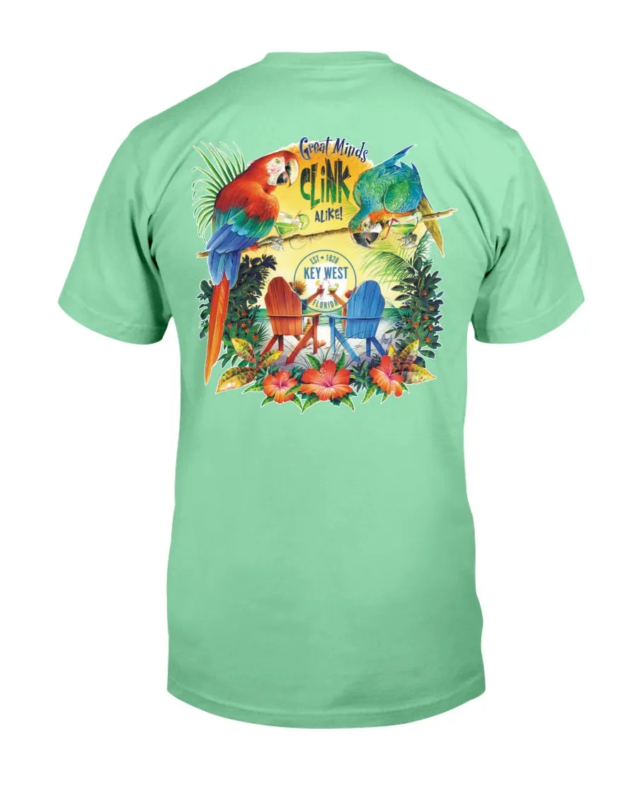 Premium Ringspun Great Minds Clink Alike in Key West Florida T-Shirt