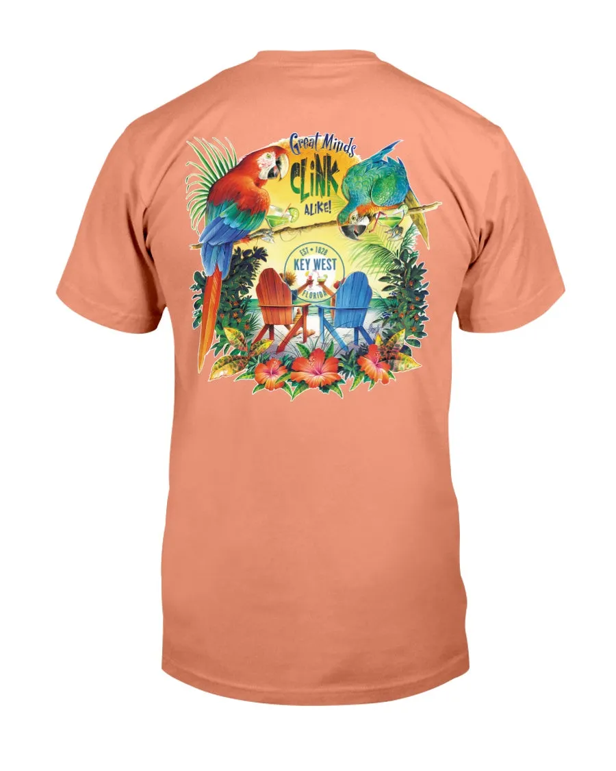 Premium Ringspun Great Minds Clink Alike in Key West Florida T-Shirt