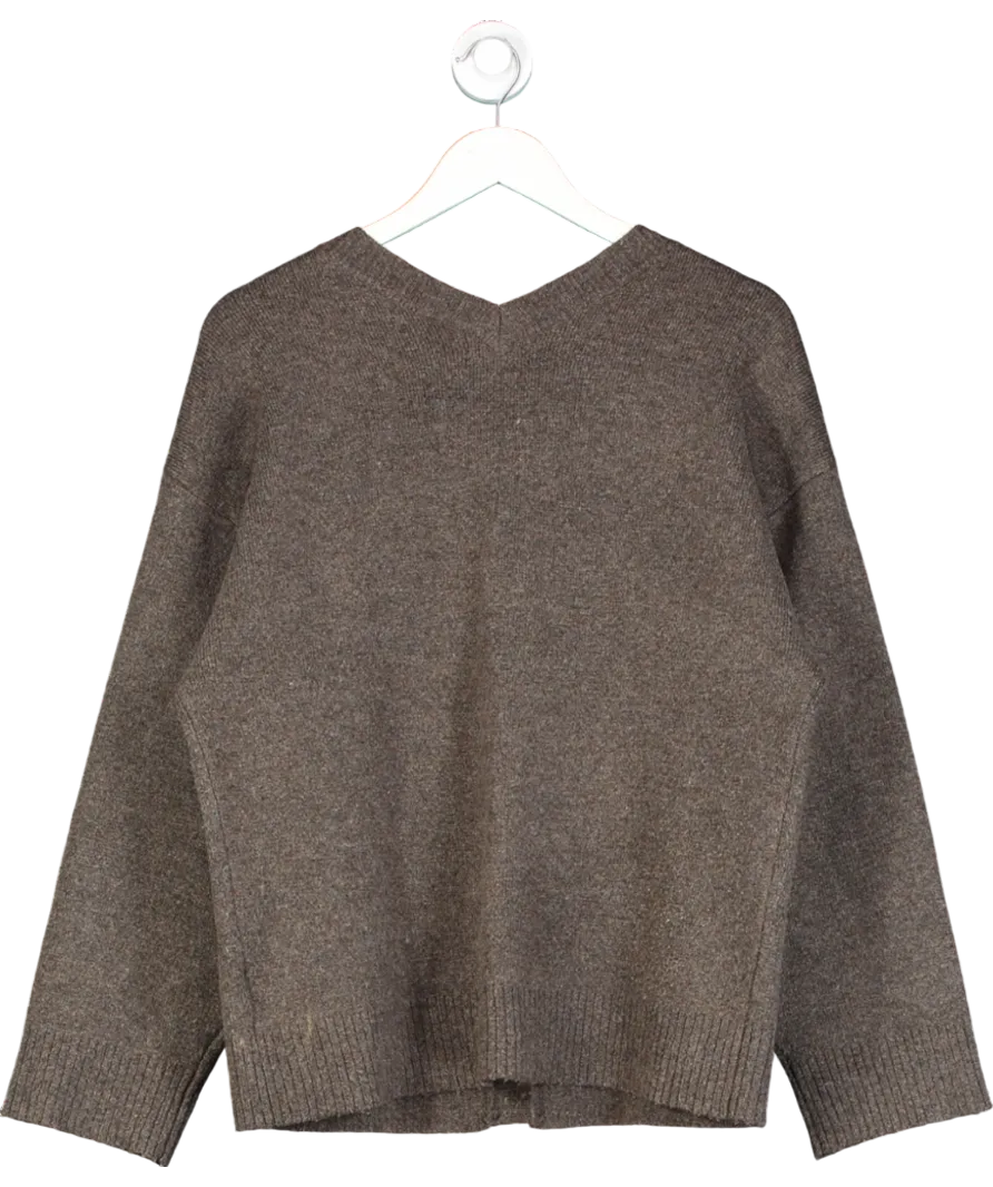 PRETTY LAVISH Brown Makai Oversized Cardigan UK S
