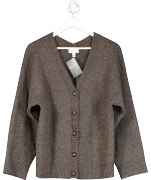 PRETTY LAVISH Brown Makai Oversized Cardigan UK S