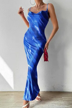 Printed Sleeveless Maxi Cami Dress