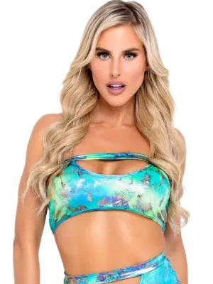 Psychedelic Swirl Tie-Dye Tube Top (2 Color Options)