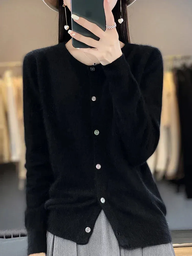 Pure Mink Cashmere Cardigan – Luxurious Warmth and Timeless Style