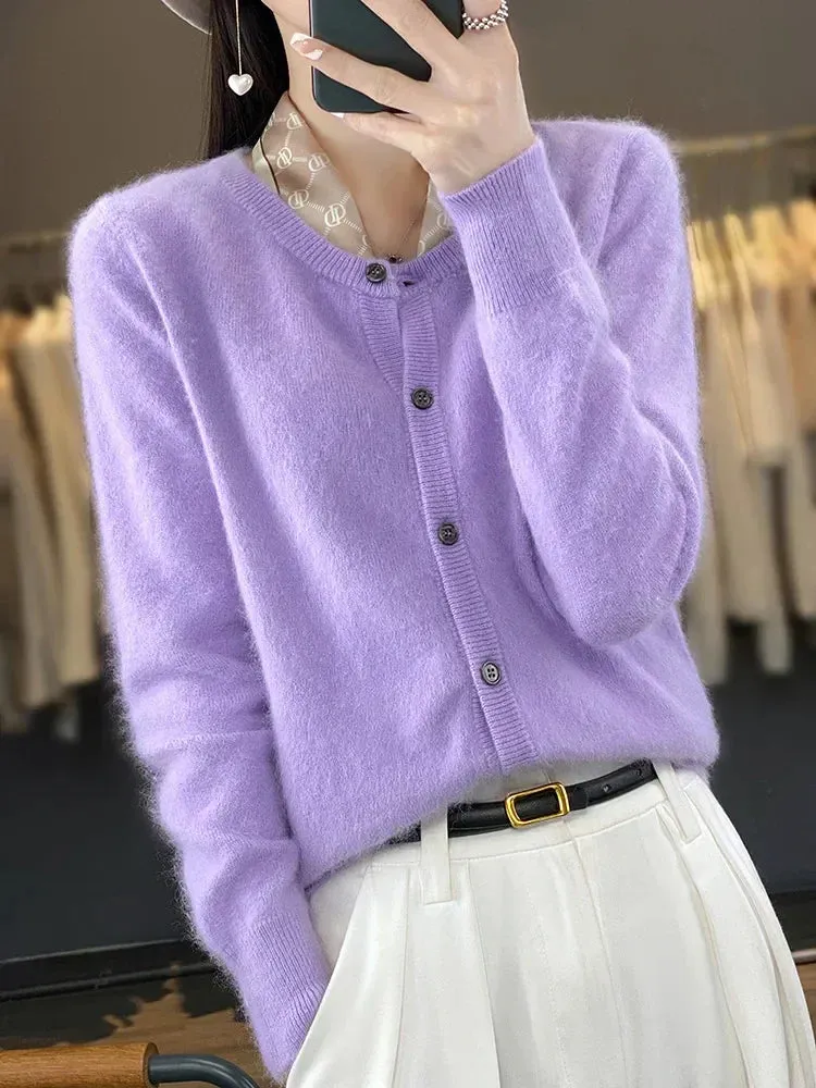Pure Mink Cashmere Cardigan – Luxurious Warmth and Timeless Style