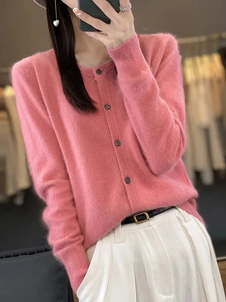 Pure Mink Cashmere Cardigan – Luxurious Warmth and Timeless Style