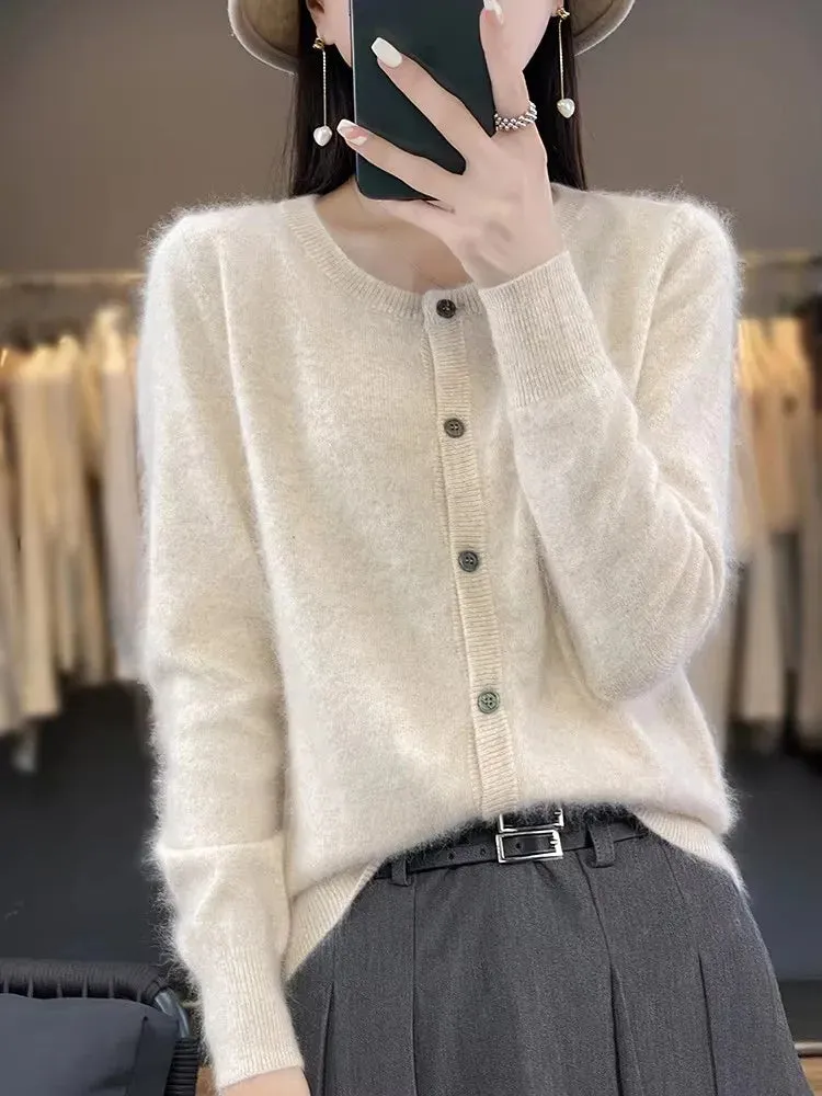 Pure Mink Cashmere Cardigan – Luxurious Warmth and Timeless Style