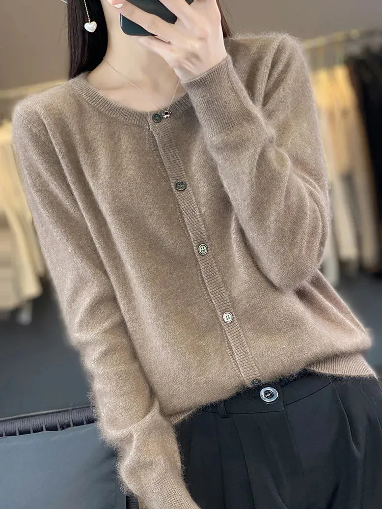 Pure Mink Cashmere Cardigan – Luxurious Warmth and Timeless Style