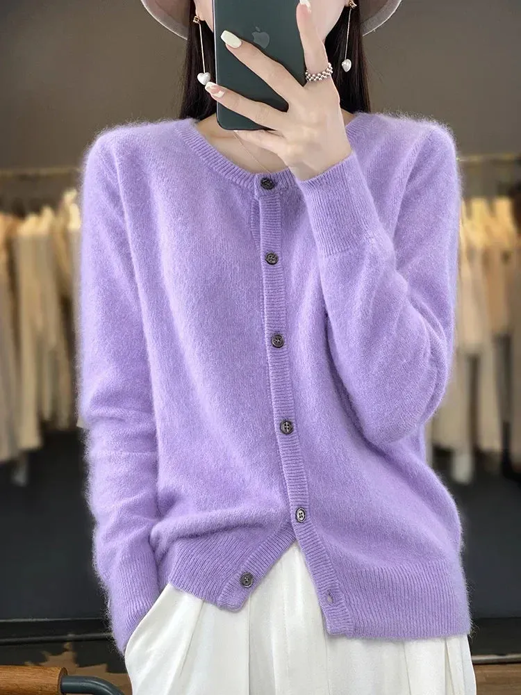Pure Mink Cashmere Cardigan – Luxurious Warmth and Timeless Style