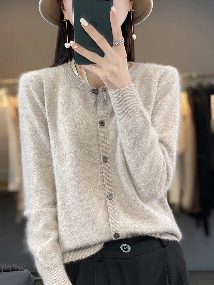 Pure Mink Cashmere Cardigan – Luxurious Warmth and Timeless Style