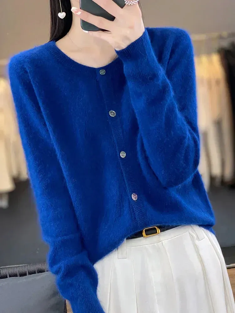 Pure Mink Cashmere Cardigan – Luxurious Warmth and Timeless Style