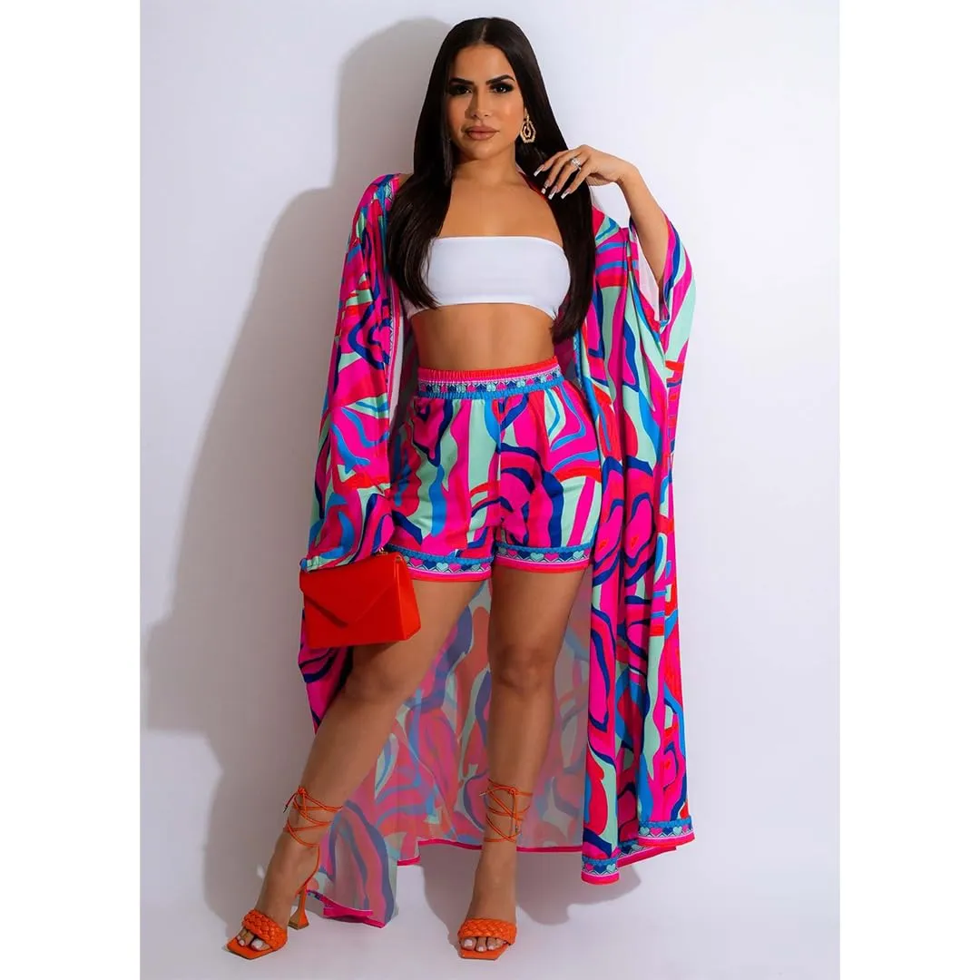 QegarTop 2 piece Sets for Women Summer Vacation Outfits Cruise Beach Resort Wear Shorts set with Pockets M