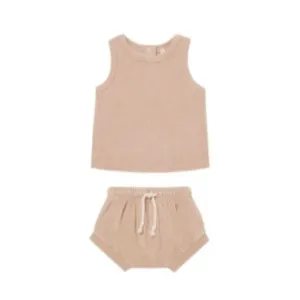 Quincy Mae - Terry Tank & Short Set - Blush