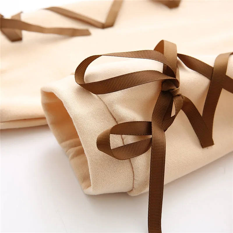 "BEAR LACE-UP SLEEVES" HOODIE N081103