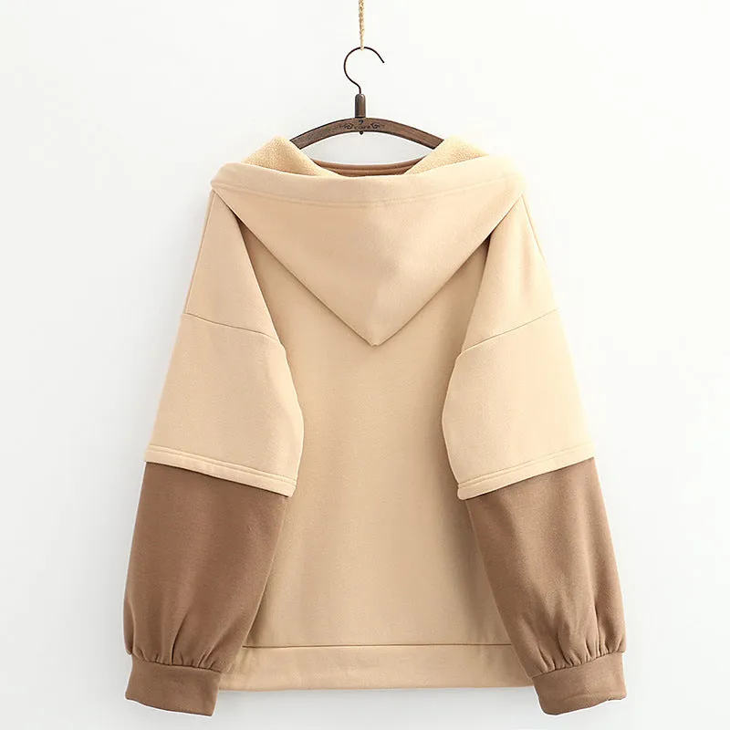 "CUTE BEAR EMBROIDERY" HOODIE N123008