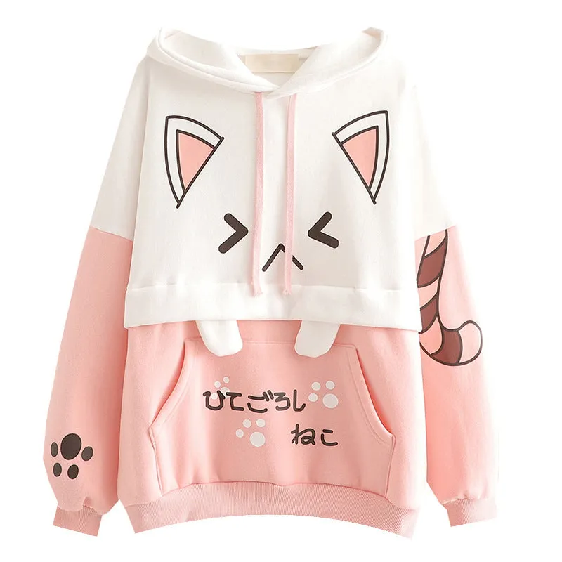 "CUTE CARTOON CAT" HOODIE N123005