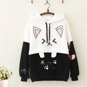 "CUTE CARTOON CAT" HOODIE N123005
