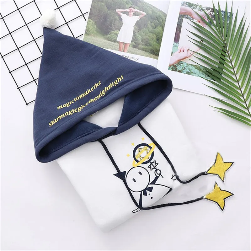 "CUTE CARTOON STAR EMBROIDERY" HOODIE N111105