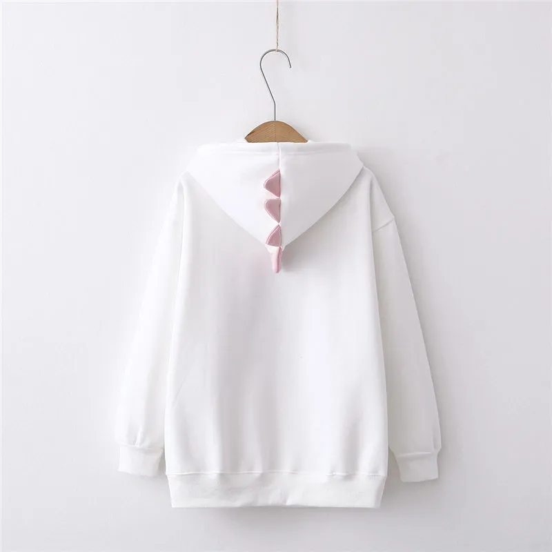 "CUTE LITTLE DINOSAUR CARTOON PRINT" HOODIE K080304