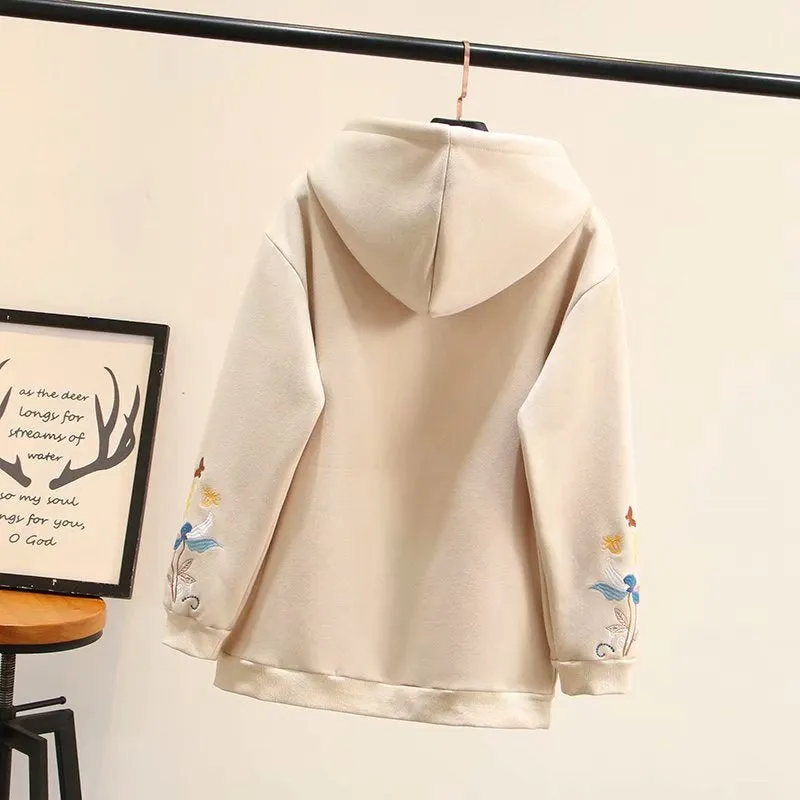 "FLOWER EMBROIDERY" HOODIE N123102